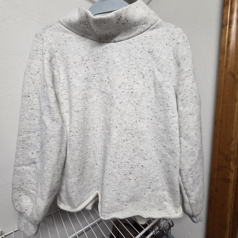 Madewell Speckled Cream Turtleneck Sweater